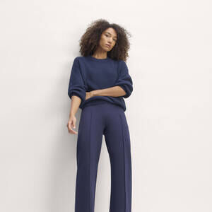 Everlane Women's Dream Trouser in Navy, Size Medium
